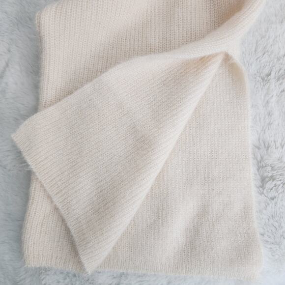 Callahan Revolve Genny Fuzzy Eyelash Knit Midi Skirt Cream White XS Cozy - Picture 9 of 16